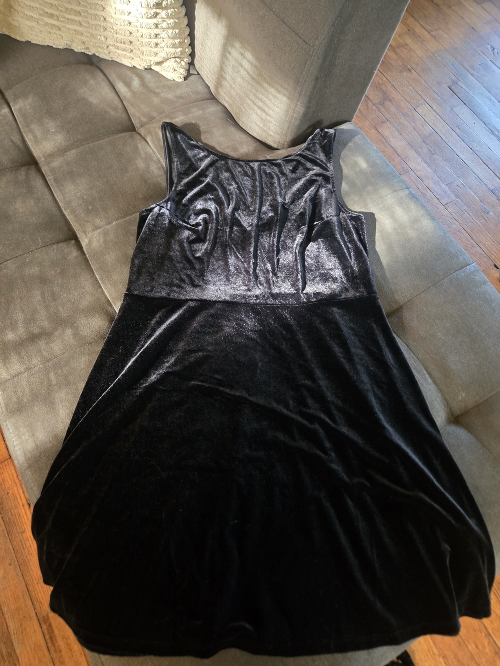 Express Black Velvet Sleeveless Mini Dress